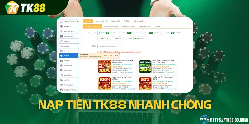Nạp tiền TK88